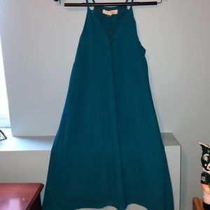 Unique Light and Flowy Sea Blue  Dress